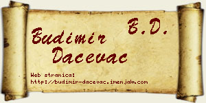 Budimir Daćevac vizit kartica